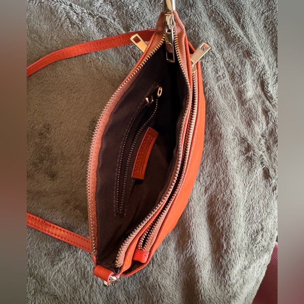 Divina Firenze Lilla Orange Handmade Leather Bag Italy. 100% Leather - Picture 12 of 12